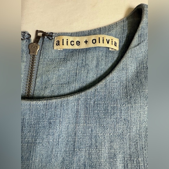 ALICE + OLIVIA Two-Tone Blue DORIS tank dress size 4 - Picture 12 of 14